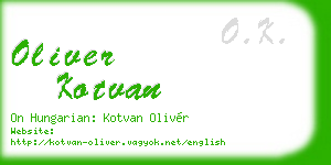 oliver kotvan business card